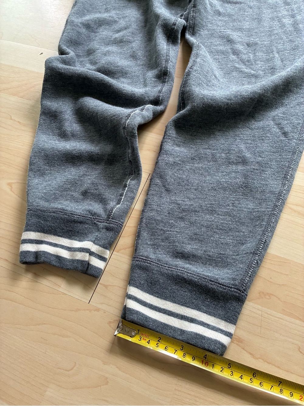 Abercrombie & Fitch Men's y2k Gray Fleece Jogger Sweatpants M Drawstring Pockets - Picture 4 of 7